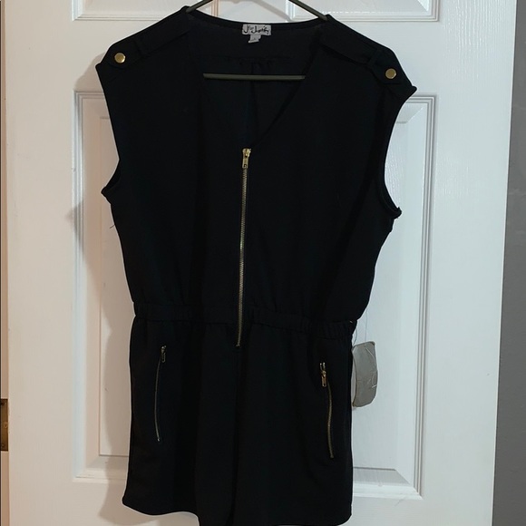 J for JUSTIFY | Black Zip-Up Romper - Picture 1 of 4